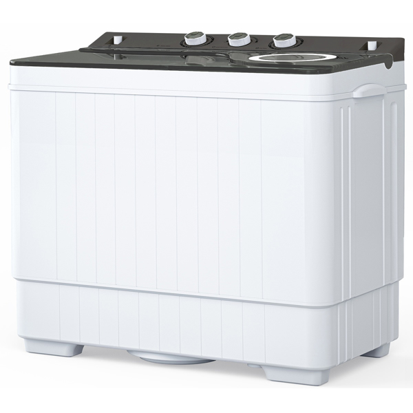  美规 XPB65-2288S 26lbs（18lbs 8lbs） 洗衣机 110V 110V,420W 双桶 带排水泵 仪表盖板条 塑料 灰色盖板 带白色圆环 半自动-9
