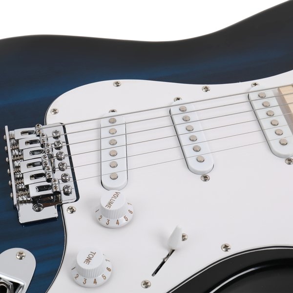  MST 单-单-单拾音器 枫木指板 ST电吉他 化蓝色-白护板-12