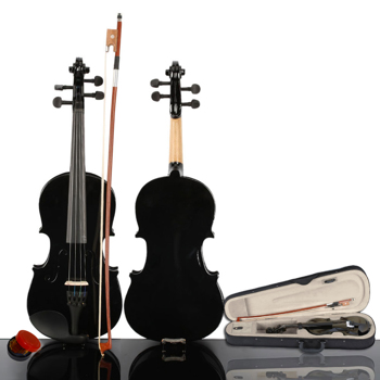 1/4 黑色小提琴+盒+弓子+松香
