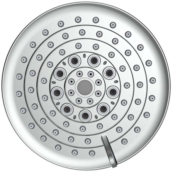 6个喷淋设置高压淋浴头5“雨水固定式淋浴头-镀铬可调淋浴头，带防堵塞喷嘴，低流量，易于安装-2