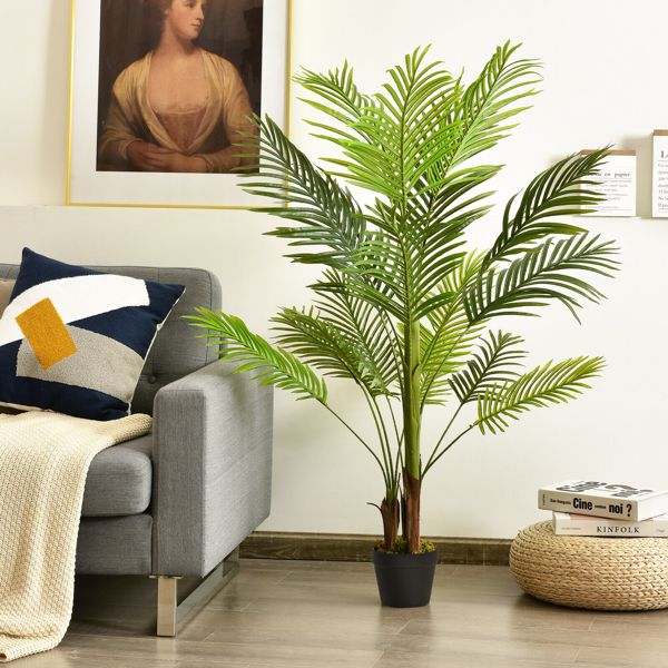 4.3英尺室内家庭办公室商店用人造凤凰棕榈树-2