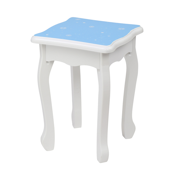  蓝色 雪花 密度板喷漆 三折镜 单抽 梳妆桌套装 儿童 N201-27