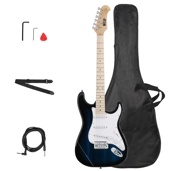  MST 单-单-单拾音器 枫木指板 ST电吉他 化蓝色-白护板-14