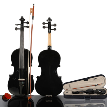 1/2 黑色小提琴+盒+弓子+松香