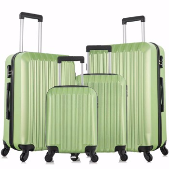四件套拉杆箱  ABS轻便硬壳旅行箱  行李箱 绿色