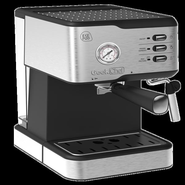 Geek Chef Coffee Espresso Machine Machine, 20 Bar Pump Pressure Espresso and Cappuccino latte Maker with Milk Frother Steam Wand, 1.45L Water Tank, for Home Barista, 950W, Stainless steel-9