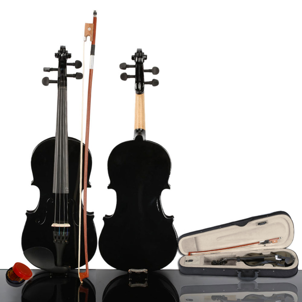 1/4 黑色小提琴+盒+弓子+松香-1