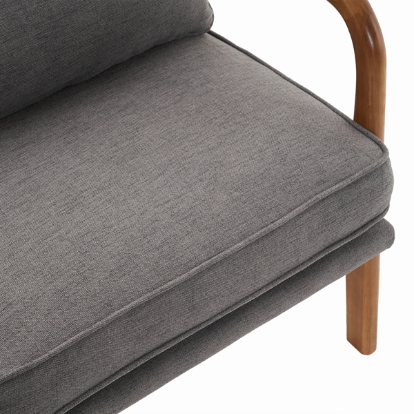  橡木扶手 单人休闲椅 橡木 软包 深灰色 室内休闲椅 N101-9