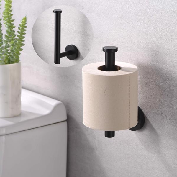 卫生纸架哑光黑色SUS304不锈钢防锈壁挂式卫生纸架，现代卫生纸卷分配器，用于浴室厨房卫生间-7