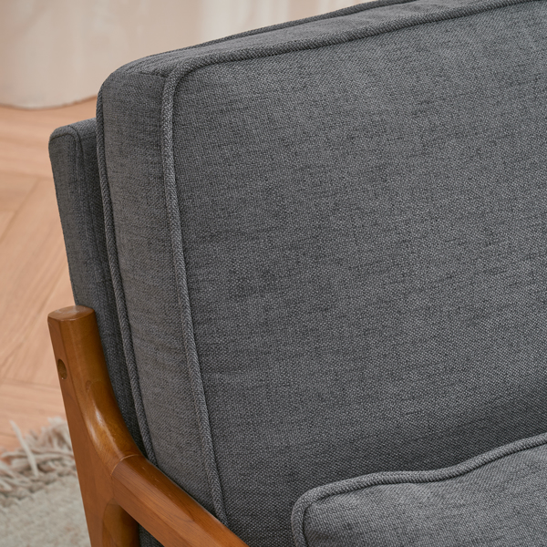  橡木扶手 单人休闲椅 橡木 软包 深灰色 室内休闲椅 N101-61