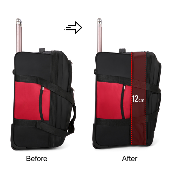 可拓展行李包商务包登机包红色-5
