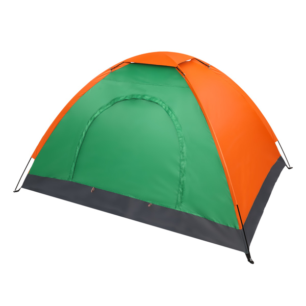双人单层橙绿色帐篷-2