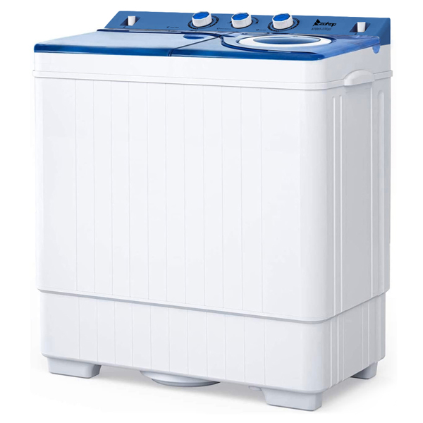  美规 XPB65-2288S 26lbs（18lbs 8lbs） 洗衣机 110V 110V,420W 双桶 带排水泵 仪表盖板条 塑料 蓝色盖板 带白色圆环 半自动-23