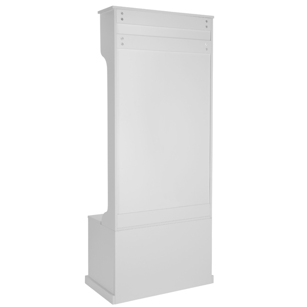 white Independent wardrobe manager, with clothes hook, multiple storage racks, bedroom, porch wardrobe storage rack