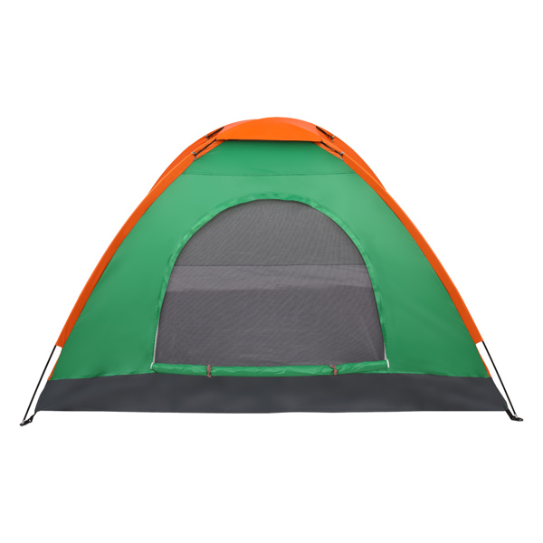 双人单层橙绿色帐篷-4