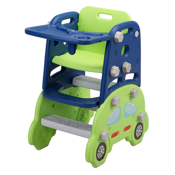多功能滑滑梯小车款--蓝绿色-8