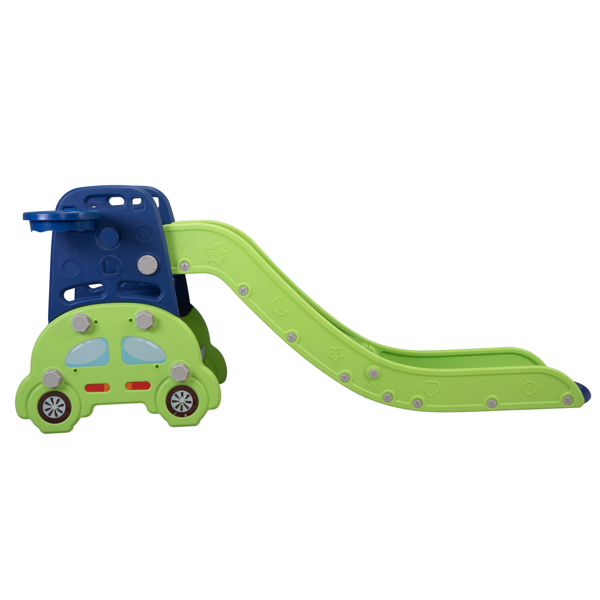 多功能滑滑梯小车款--蓝绿色-5