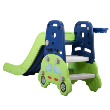 多功能滑滑梯小车款--蓝绿色