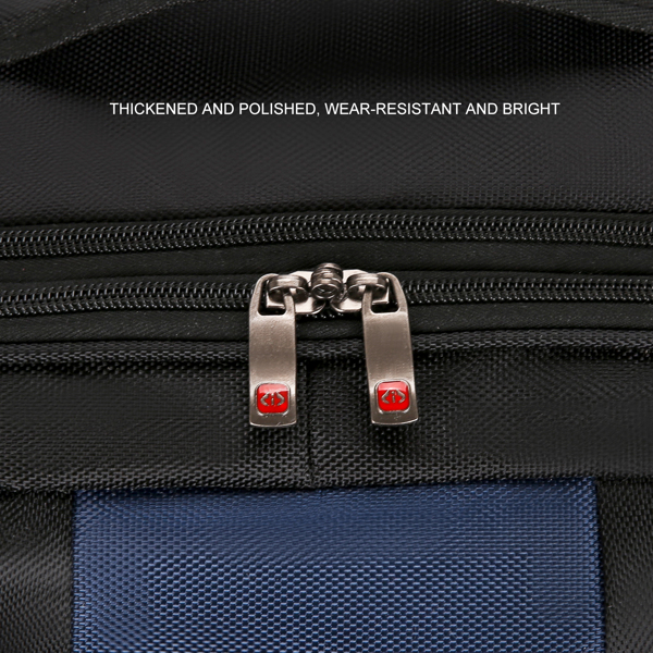 可拓展行李包商务包登机包防水舞者服装行李袋 配晾衣杆 蓝黑色-22