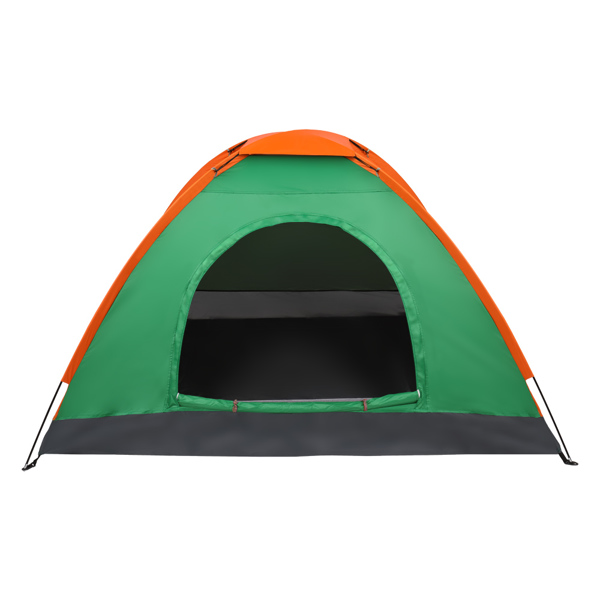双人单层橙绿色帐篷-5