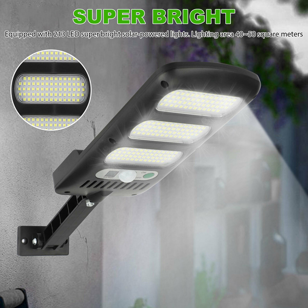 LED太阳能遥控器感应壁灯3模式 白光-7
