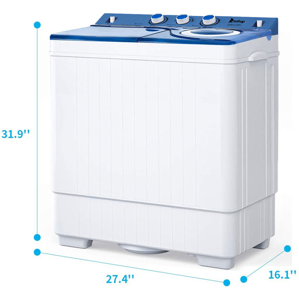  美规 XPB65-2288S 26lbs（18lbs 8lbs） 洗衣机 110V 110V,420W 双桶 带排水泵 仪表盖板条 塑料 蓝色盖板 带白色圆环 半自动-27