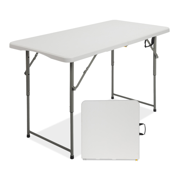  4ft 白色 可折叠升降 庭院塑料桌 N001-2