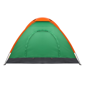 双人单层橙绿色帐篷