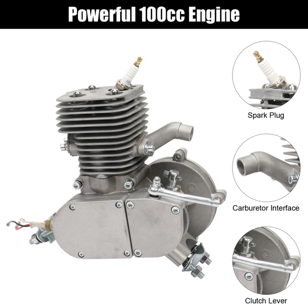  银色 自行车改装件 1.9kW 5500r/min 最大速度50km/h 1.9kW,180kg N002 100cc机头-10