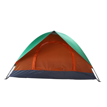  2人 橙绿色 便携 露营帐篷 银胶布 玻璃纤维杆 200*150*110cm N001