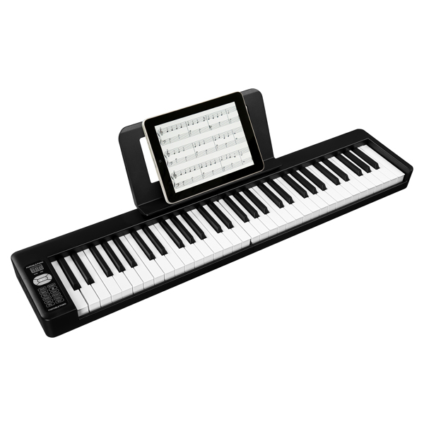  便携式可折叠 61键半重锤键盘 黑色 电钢琴-1