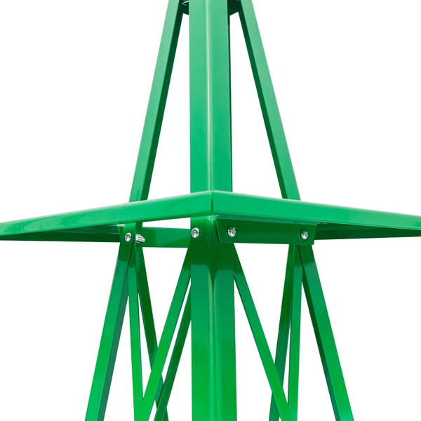  8ft 绿色 带风向标 4脚站立 风车 可旋转 风车 铁-10