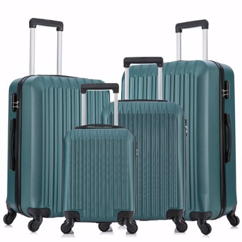 四件套拉杆箱  ABS轻便硬壳旅行箱  行李箱 军绿