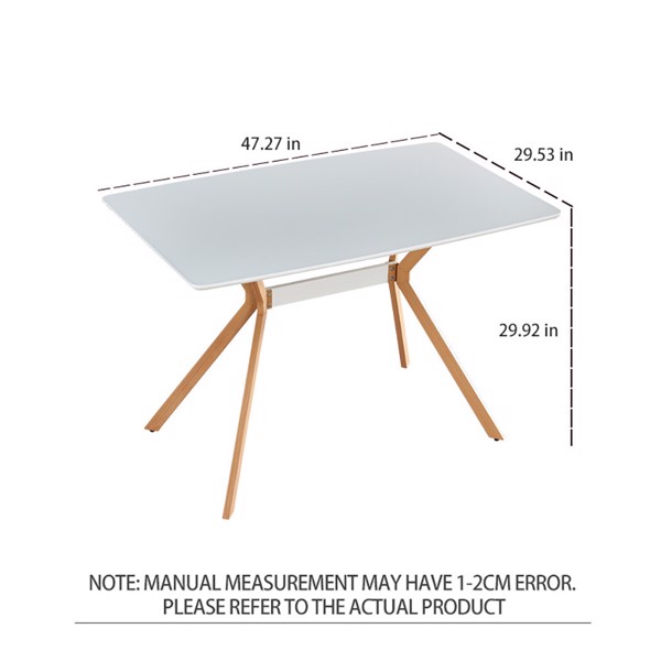 Title 11, Table à manger blanche MDF anti-rayures, étagèr...