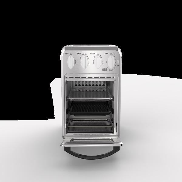 【周末无法发货，谨慎下单】Geek Chef Air Fryer Toaster烤箱组合，4片Toaster对流式空气油炸烤箱温暖，烤架，烤面包，空气油炸，无油，包括配件，不锈钢，银色（16QT空气油炸烤箱）-19