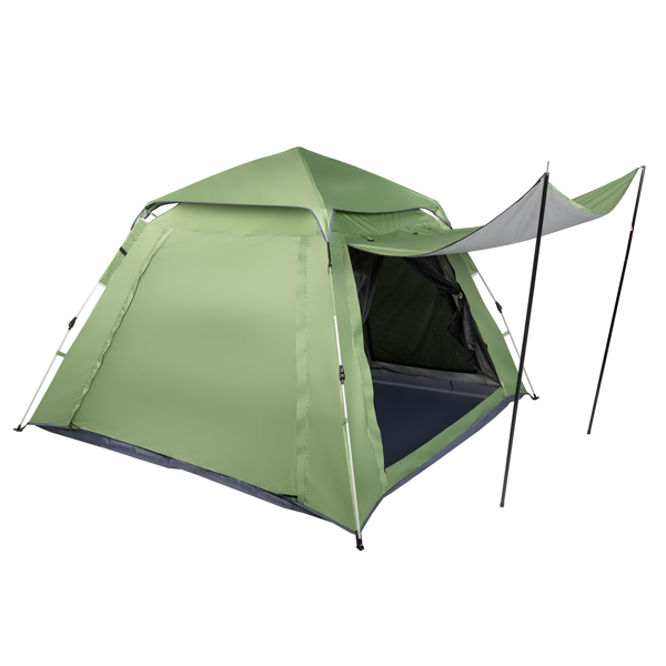  四人家庭帐篷 绿色 弹簧速开 露营帐篷 240*240*150cm N001-18