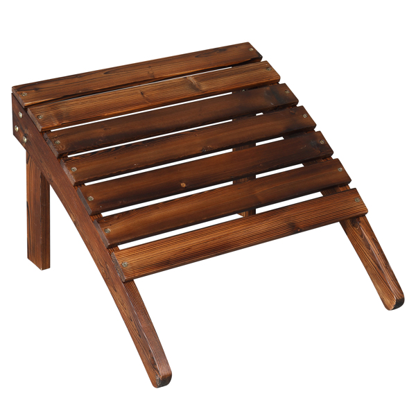  带脚凳 碳化色 木单椅 120*72*96cm 户外庭院 N001-16
