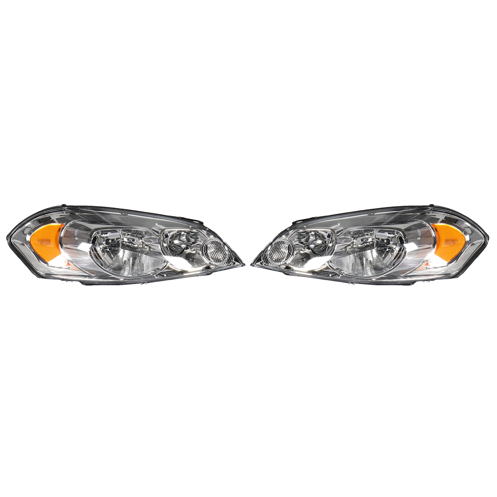 Fit Chevy 06-13 Impala 06-07 Monte Carlo Clear Headlights Headlamps Signal Lamps