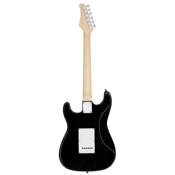 【AM不售卖】Glarry GST 单-单-双拾音器 枫木指板 黑色-白护板 ST电吉他+音箱套装-12