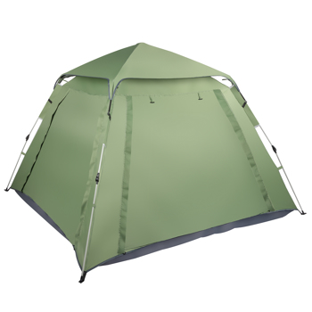  四人家庭帐篷 绿色 弹簧速开 露营帐篷 240*240*150cm N001