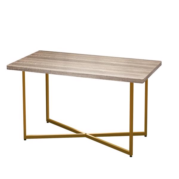 咖啡桌环保人造木制桌面，易于组装的咖啡桌轻奢，现代简约客厅，多功能存储茶几-1