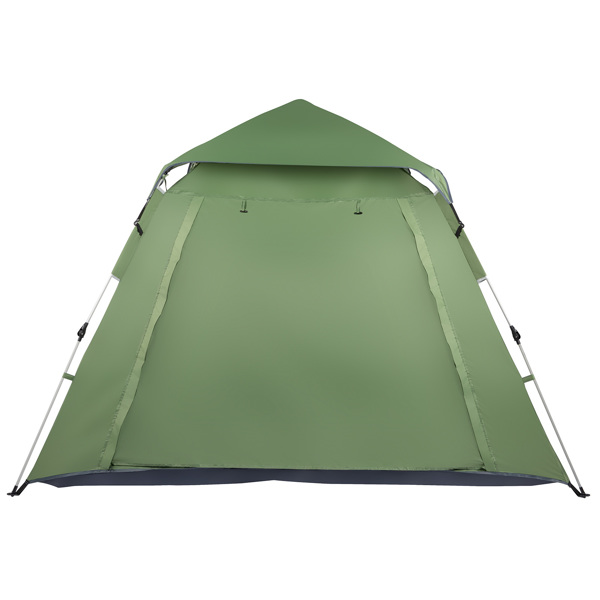  四人家庭帐篷 绿色 弹簧速开 露营帐篷 240*240*150cm N001-2