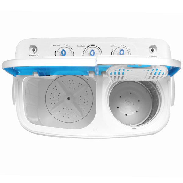  美规 XPB46-RS4 15lbs（9lbs+6lbs） 洗衣机 110.00V 110.00V,550.00W 双桶带排水泵 塑料 蓝白 半自动-3