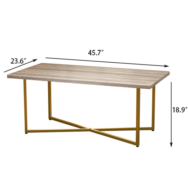 咖啡桌环保人造木制桌面，易于组装的咖啡桌轻奢，现代简约客厅，多功能存储茶几-4
