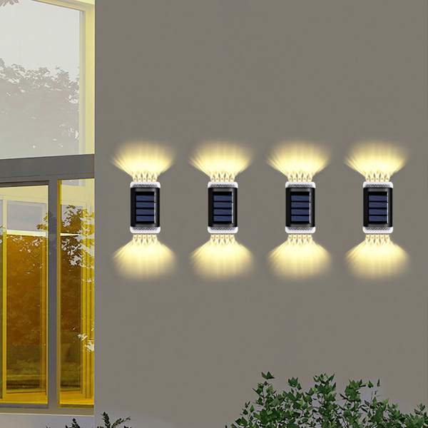 （带电）LED太阳能壁灯台阶灯 暖白 4pcs-5