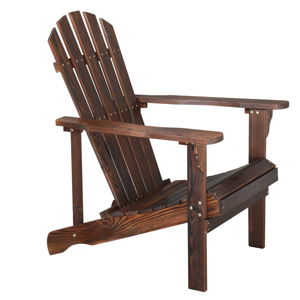  带脚凳 碳化色 木单椅 120*72*96cm 户外庭院 N001-14