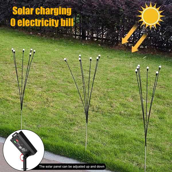 (带电)LED圆球1.2W太阳能遥控草坪灯（电显/USB充电/8模式） 暖白 一拖二-25