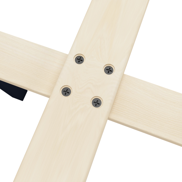 大号木质平台床架，无需盒形弹簧，坚固的木板支撑，易于组装-4