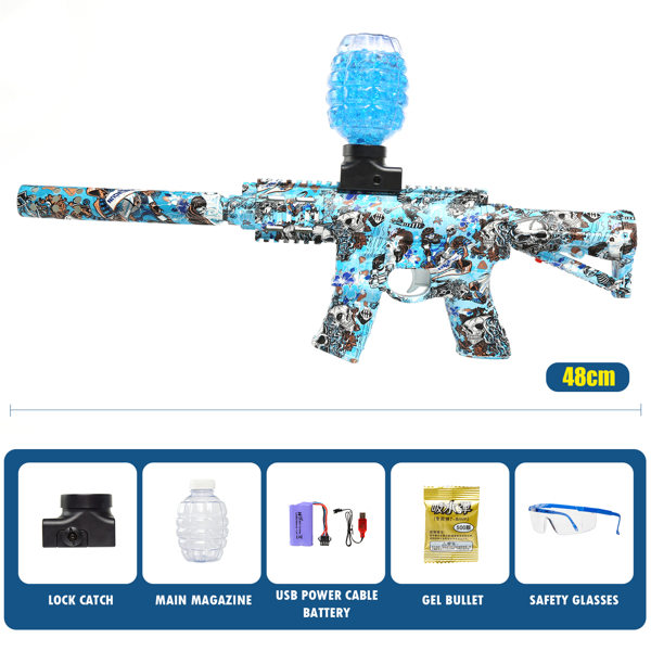 （原39072129）ASXCFE水弹枪 Mini416电动玩具枪，带 11000 无毒，环保，可生物降解凝胶，儿童户外庭院活动射击游戏-2