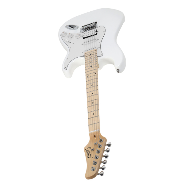 【AM不售卖】Glarry GST 单-单-双拾音器 枫木指板 白色-白护板 ST电吉他+音箱套装-18